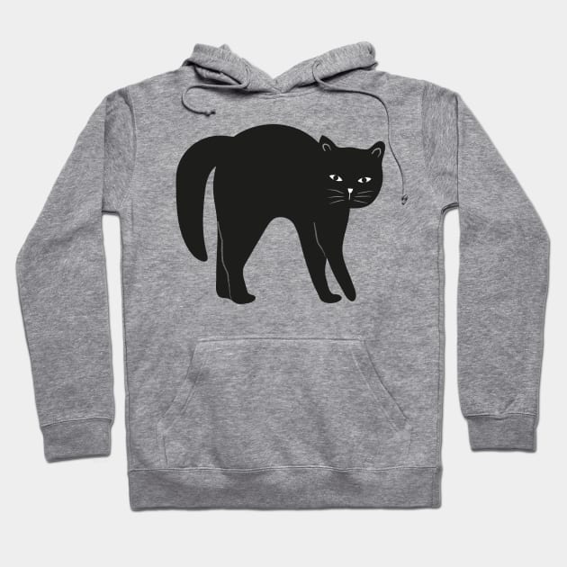 Black cat Hoodie by grafart